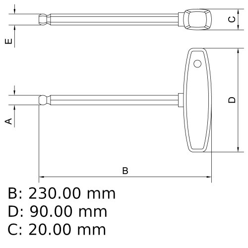 Chave allen abaulada cabo 