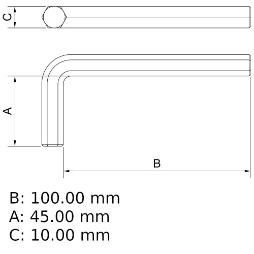 Chave allen 6,0 mm aço cromo vanádio Chave allen 6,0 mm aço cromo vanádio