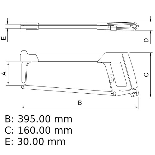 Arco de serra extra-tenso com lmina 12