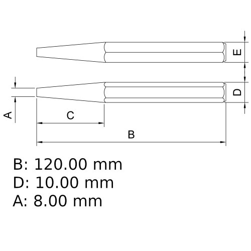 Saca-pinos cnico 6 mm - 44470/106