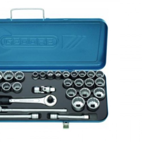 Jogo de soquete estriado encaixe 1/2