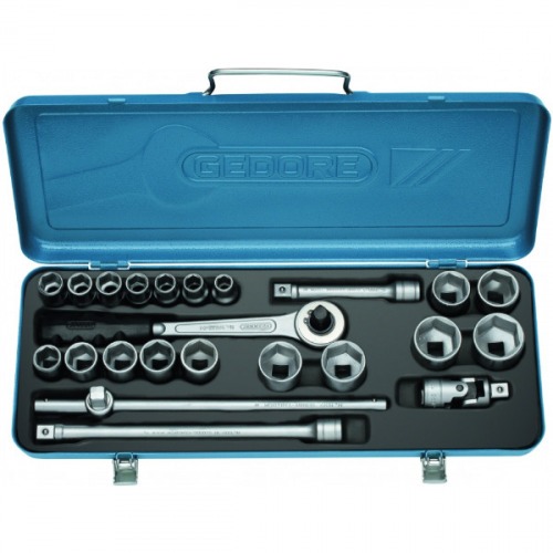 Jogo de soquete sextavado 12 a 32 mm encaixe 1/2