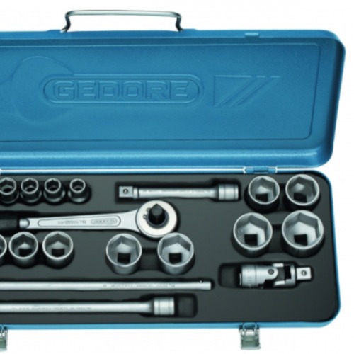 Jogo de soquete sextavado 12 a 32 mm encaixe 1/2