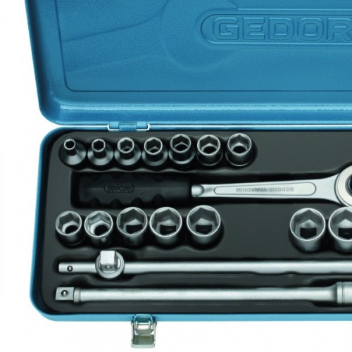 Jogo de soquete sextavado 10 a 32 mm encaixe 1/2