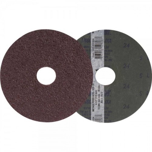 Disco de lixa com costado em fibra 4.1/2