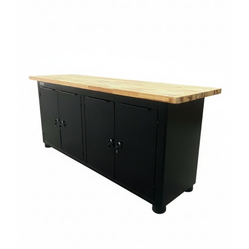 Bancada fechada com 4 portas tampo de madeira - RLL-213P