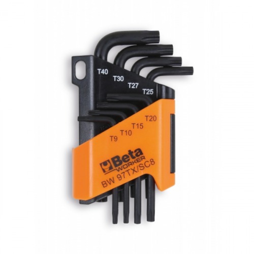 Jogo de chave hexalobular T9 a T40 com 8 peças - BW 97TX Jogo de chave hexalobular T9 a T40 com 8 peças - BW 97TX