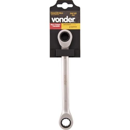 Chave estrela 18 mm x 19 mm com catraca