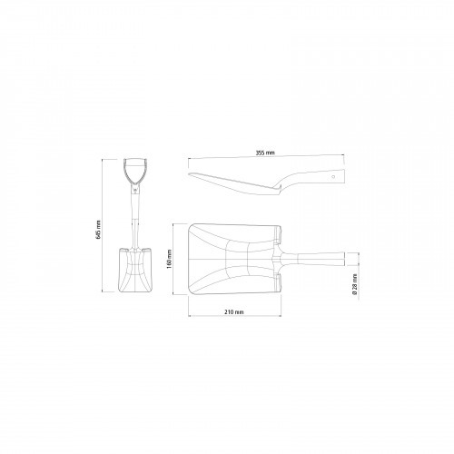 P quadrada pequena com cabo de madeira 45 cm - Tramontina