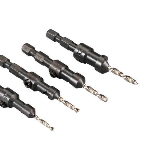 Jogo de broca para madeira escareadoras 6 a 12 mm 4 pe�as - D-73455