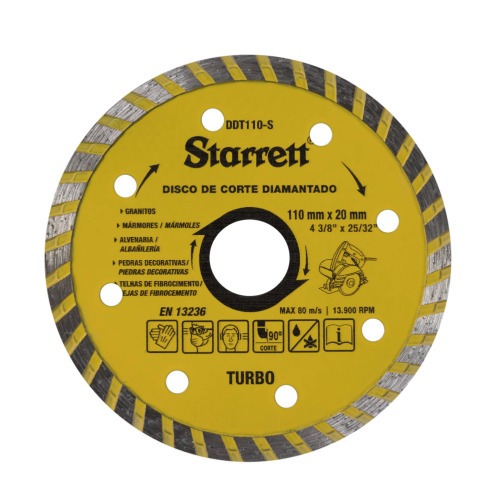 Disco diamantado turbo 110 mm para alvenaria - DDT110-S