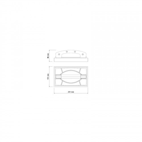 Desempenadeira em plástico com esponja Desempenadeira em plástico com esponja