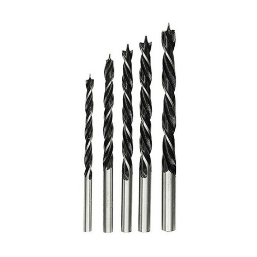 Jogo de broca para madeira 3 pontas 4 a 10 mm com 5 peças - 29.086 Jogo de broca para madeira 3 pontas 4 a 10 mm com 5 peças - 29.086