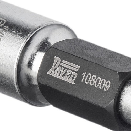 Conjunto com soquete longo sextavado de 10 mm com encaixe de 1/2