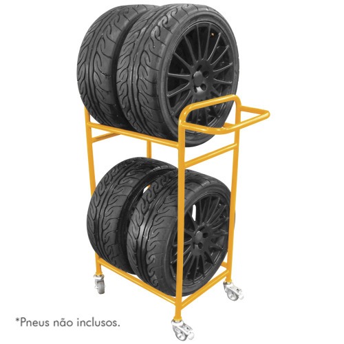 Carrinho metlico para transporte de pneus - 107004