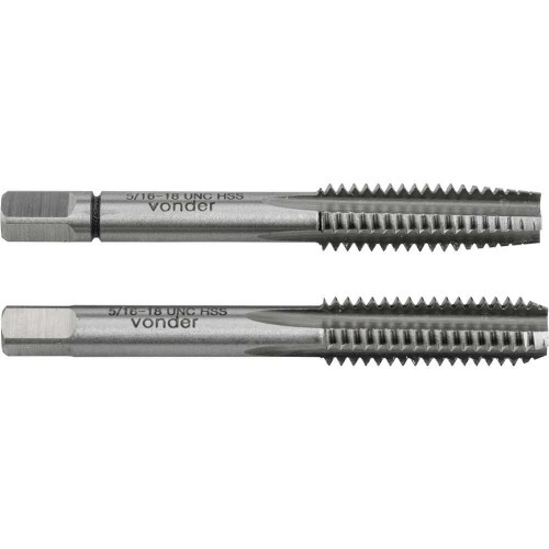 Jogo de macho manual aço rápido 5/16 Jogo de macho manual aço rápido 5/16