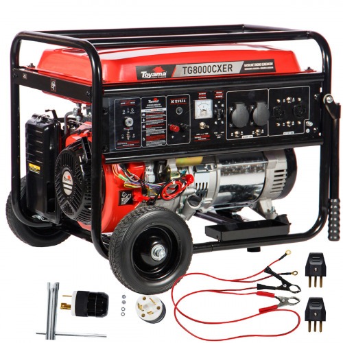Gerador de energia 7,2 Kva a gasolina bivolt partida el�trica - TG8000CXER  110V/220V