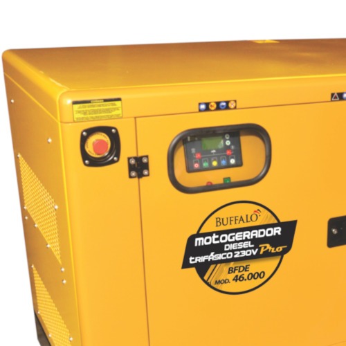 Gerador de energia 46 Kva a diesel cabinado com painel ATS trifásico 220V - BFDE 46.000 Gerador de energia 46 Kva a diesel cabinado com painel ATS trifásico 220V - BFDE 46.000