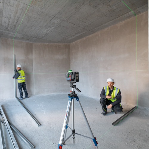 N�vel a laser verde a bateria 70/120m com receptor e acess�rios Sem Bateria - GLL 18V-120-33 CG