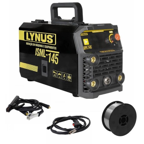 Inversora de solda Multiprocesso 120A ISML-145 + Arame mig 0,8mm 900g LAM-09 110V/220V Inversora de solda Multiprocesso 120A ISML-145 + Arame mig 0,8mm 900g LAM-09 110V/220V