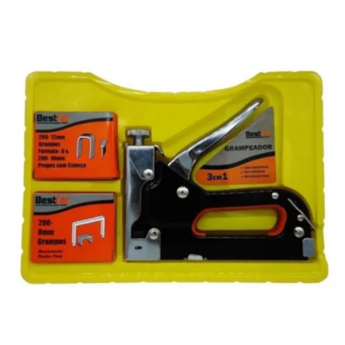 Grampeador manual 4 a 14 mm com maleta e kit de grampos - BFH0133 Grampeador manual 4 a 14 mm com maleta e kit de grampos - BFH0133