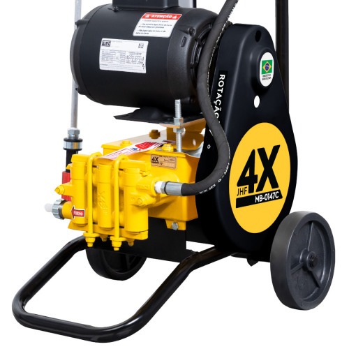 Lavadora alta vazão 1 hp 660L/H 450 libras com carrinho e mangueira JH4 4X - MB-0147C 220V Lavadora alta vazão 1 hp 660L/H 450 libras com carrinho e mangueira JH4 4X - MB-0147C 220V