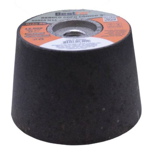 Rebolo copo cônico para esmerilhadeiras 75 x 50 mm M14 - BFH2891 Rebolo copo cônico para esmerilhadeiras 75 x 50 mm M14 - BFH2891