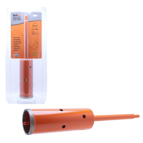 Serra copo diamantada 53 mm com haste encaixe 3/8 Serra copo diamantada 53 mm com haste encaixe 3/8