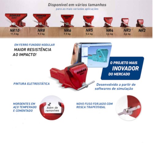 Torno de bancada fixo N� 10 - Lider