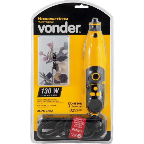 Micro retífica 130 watts com 40 acessórios - MRV 042 110V Micro retífica 130 watts com 40 acessórios - MRV 042 110V