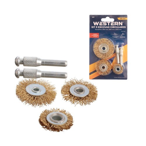 Jogo de escova circular 3 peças - 1681 Jogo de escova circular 3 peças - 1681