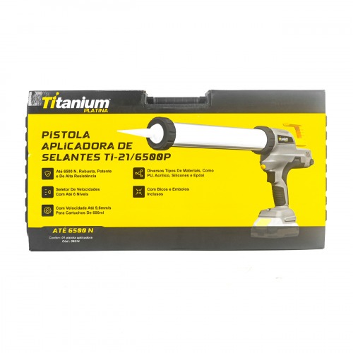 Aplicador de silicone a bateria 21V 600 ml Sem Bateria - TI-21/6500P
