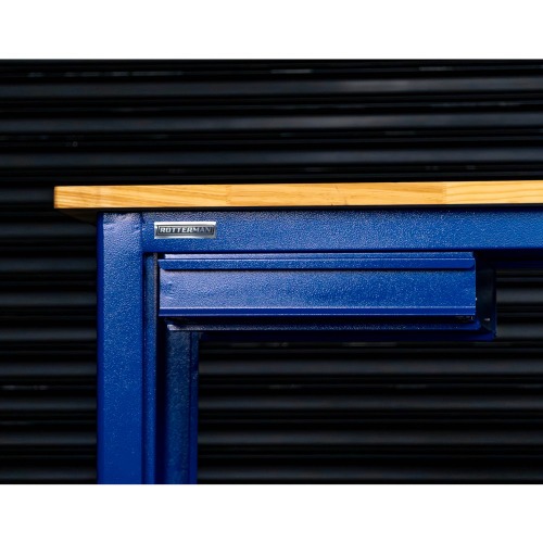 Bancada aberta com 02 gavetas e tampo de madeira pinus - RLL-210A