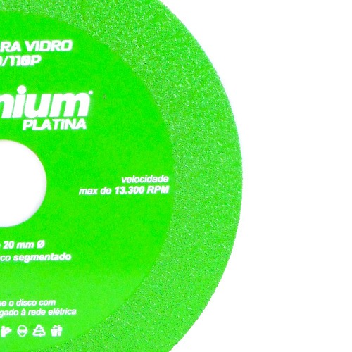 Disco diamantado segmentado 110 mm para vidro - 08581