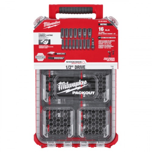 Jogo de soquete sextavado longo de impacto 10 a 24mm encaixe de 1/2 Jogo de soquete sextavado longo de impacto 10 a 24mm encaixe de 1/2