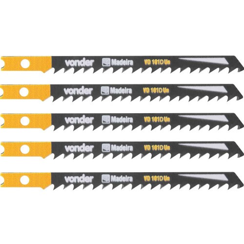 Lâmina serra tico-tico para madeira com 5 peças Lâmina serra tico-tico para madeira com 5 peças