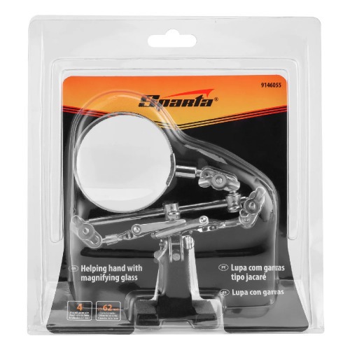 Lupa com garras e suporte para ferro de solda - 9146055
