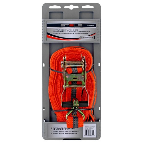 Cinta com catraca para amarração de carga 38 mm x 10 metros - 5436555 Cinta com catraca para amarração de carga 38 mm x 10 metros - 5436555