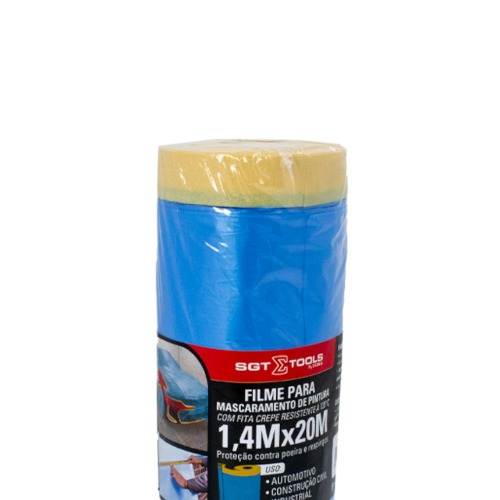 Filme para mascaramento eletrost�tico com fita resistente a 120�C 1,4 x 20m