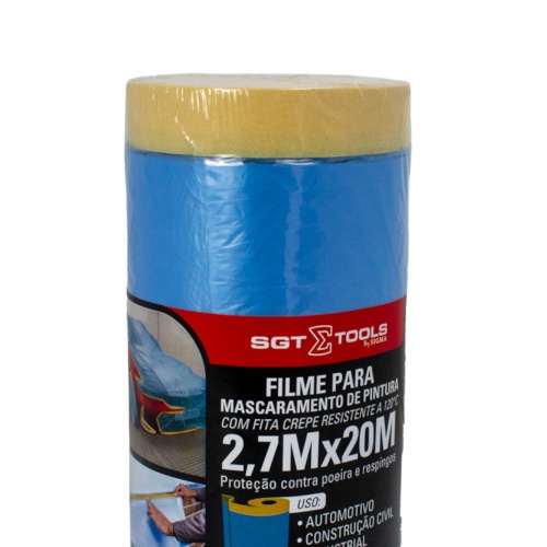 Filme para mascaramento eletrost�tico com fita resistente a 120�C 2,7 x 20m