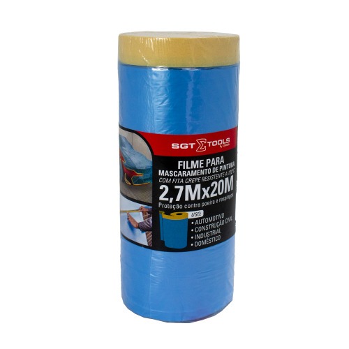 Filme para mascaramento eletrost�tico com fita resistente a 120�C 2,7 x 20m