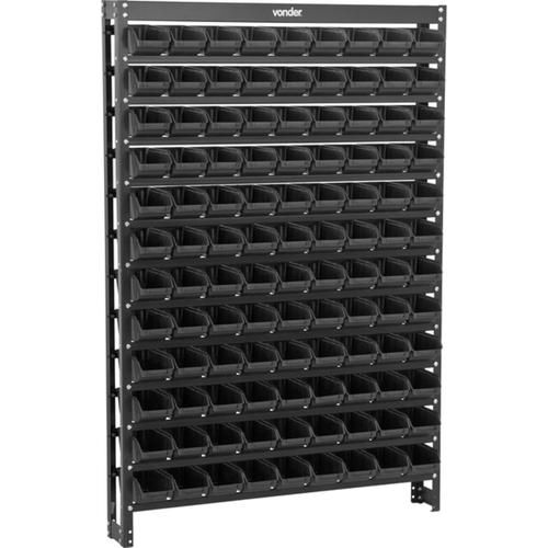 Estante metlica com 108 gavetas