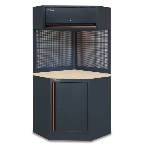 Armário Mobiliário modular de canto para oficina - C45PRO 2.0 CORNER/W Armário Mobiliário modular de canto para oficina - C45PRO 2.0 CORNER/W