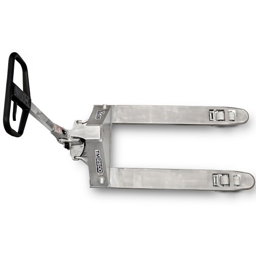 Transpalete hidr�ulico a�o inox 2.500 kg 680 mm com rodas duplas de nylon - TM2500IC