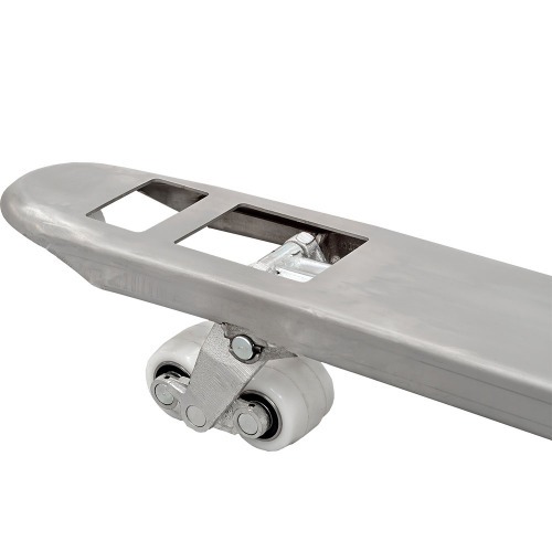 Transpalete hidr�ulico a�o inox 2.500 kg 680 mm com rodas duplas de nylon - TM2500IC