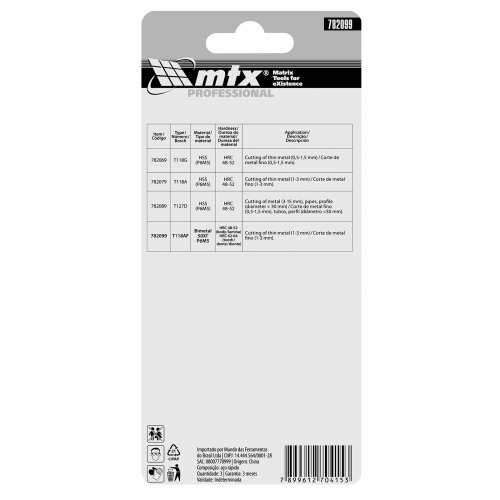 Lâmina serra tico-tico 55 mm 21 dentes para metal 3 peças - 782099 Lâmina serra tico-tico 55 mm 21 dentes para metal 3 peças - 782099