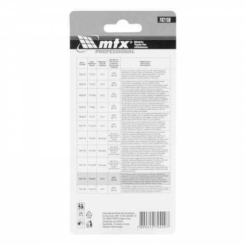 L�mina serra tico-tico 75 mm 6 dentes para madeira 3 pe�as - 782159