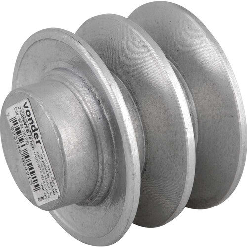 Polia de alumínio 2 canais B 70 mm - 6684220070 Polia de alumínio 2 canais B 70 mm - 6684220070