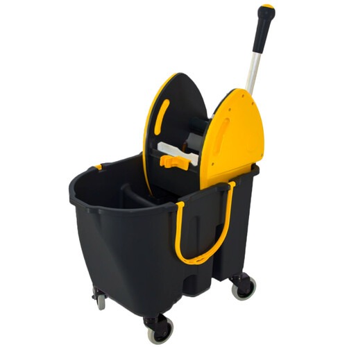 Balde espremedor Due 30L amarelo e preto