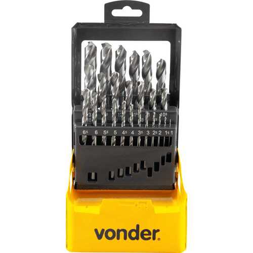 Jogo de brocas a�o r�pido  1,0 a 13,0 mm DIN338 com 25 pe�as
